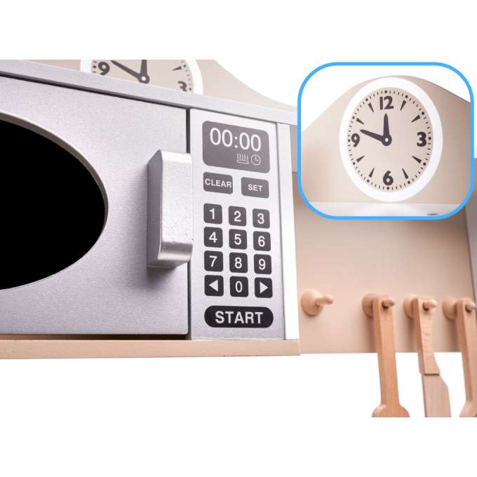 LULILO Vaikiška medinė virtuvė MDF KUKETO + priedai