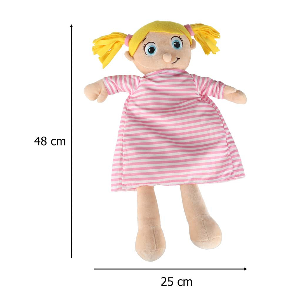 Edukacinė minkšta lėlė mergaitė – žmogaus anatomijos modelis