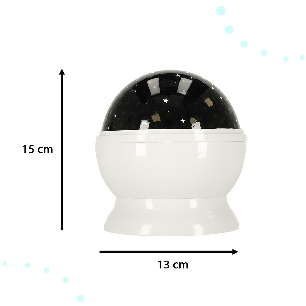 Žvaigždžių projektorius – nakties lemputė 2-in-1 USB balta