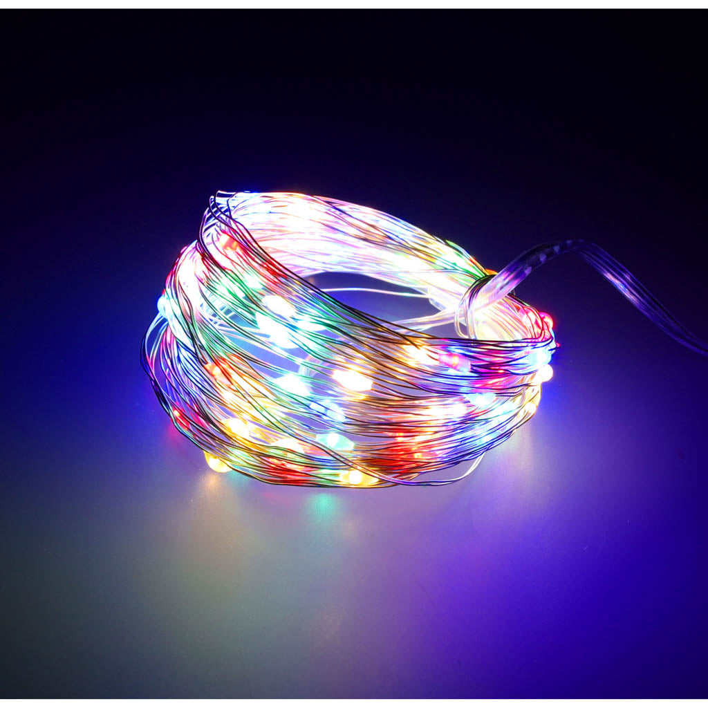 LED girlianda 5m 50LED, daugiaspalvis – vaizdas 2