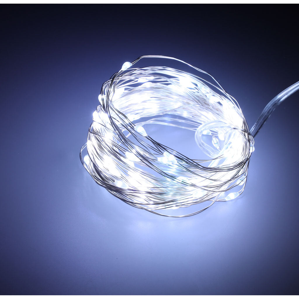 LED dekoratyvinis apšvietimas 5m 50LED šaltai balta – vaizdas 3