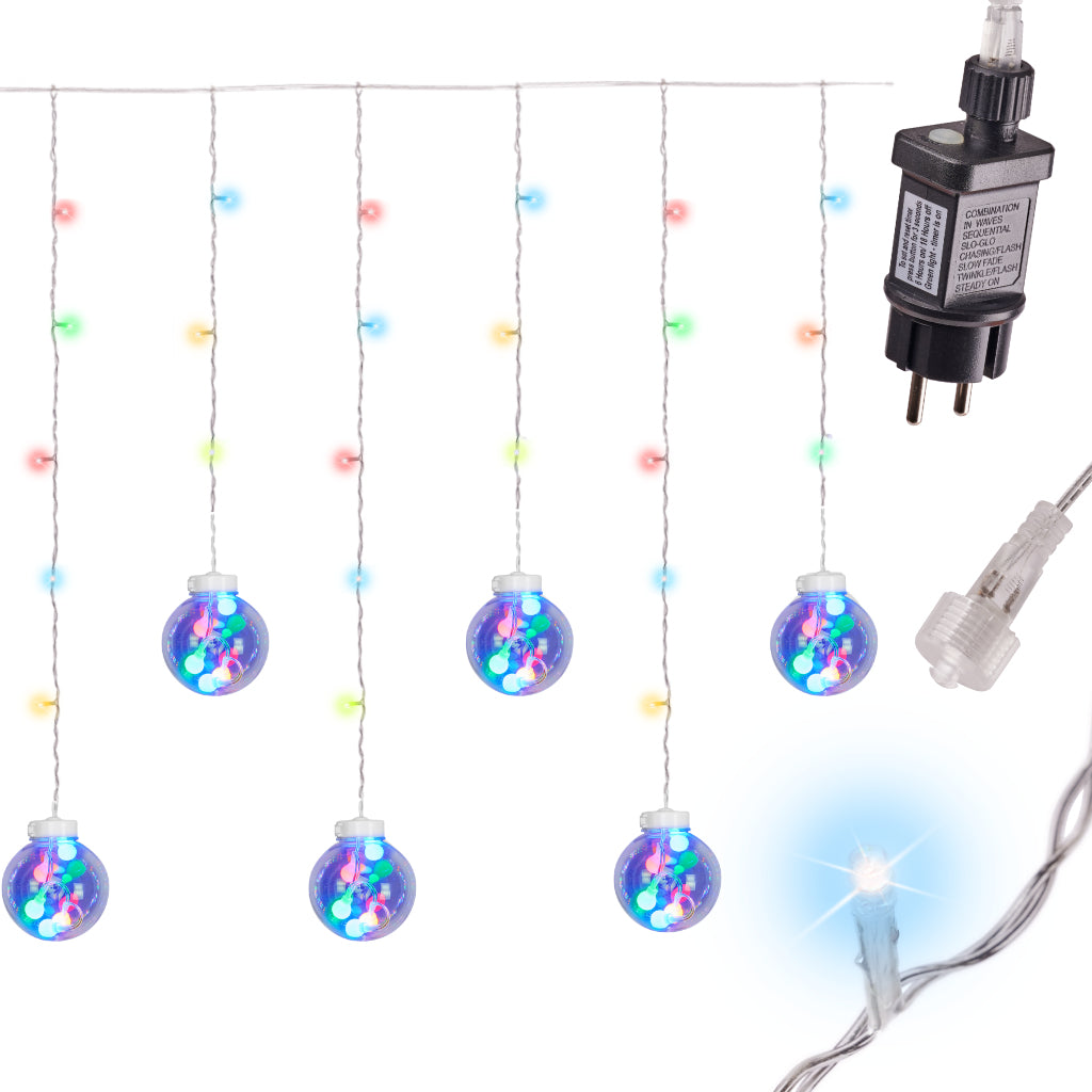 LED girlianda pakabinami rutuliukai 3 m 108LED daugiaspalviai