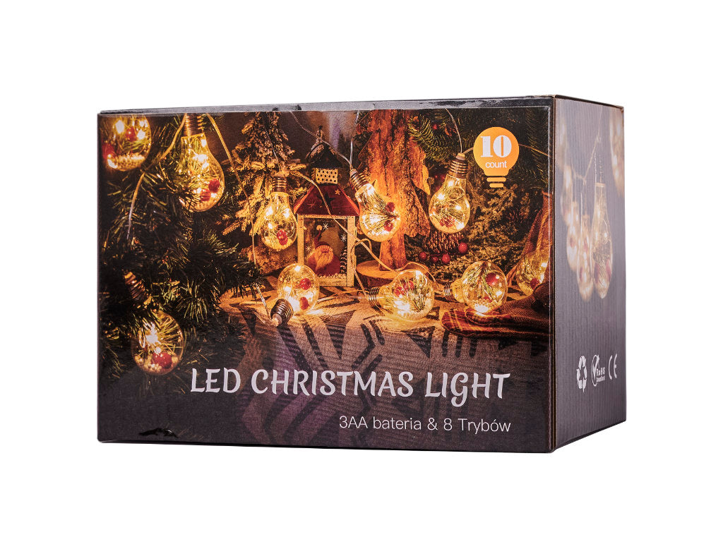 LED girlianda 3m 50LED šiltas