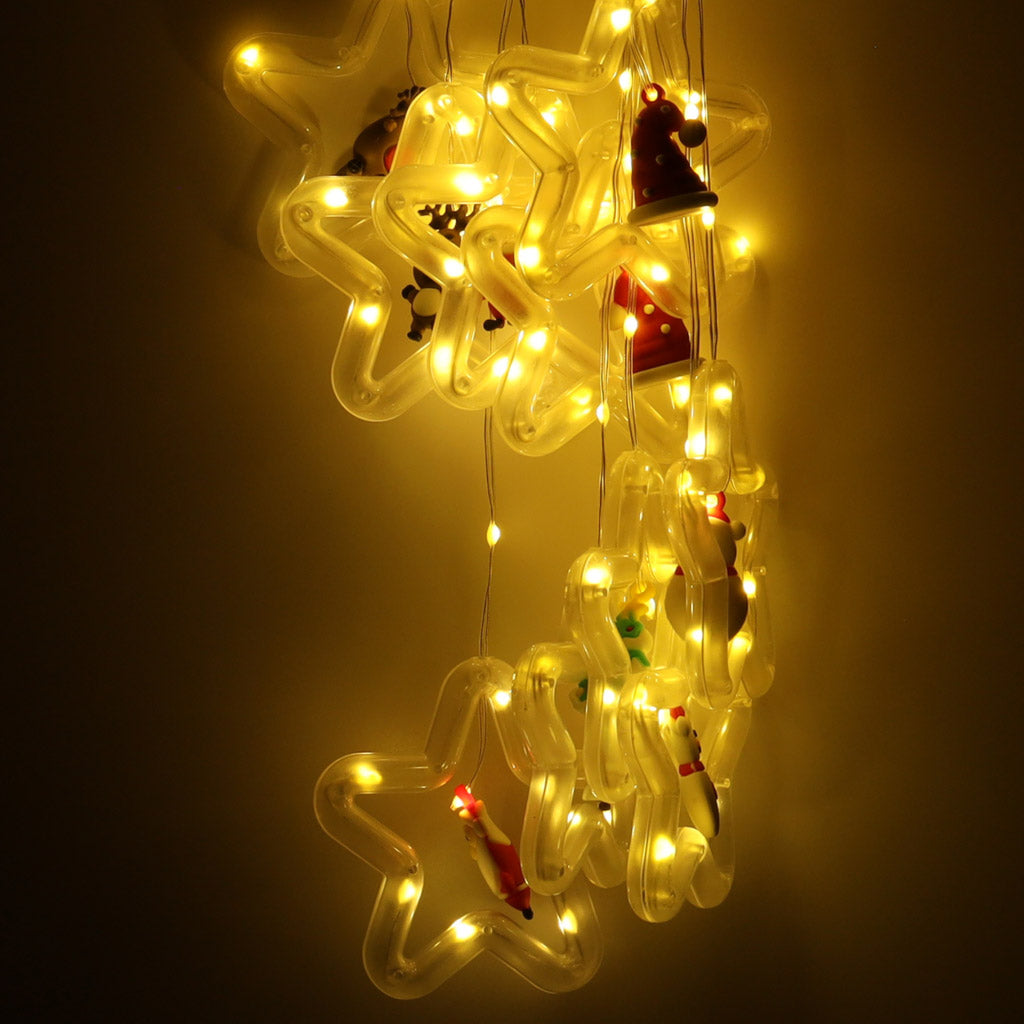 LED girlianda su figūromis 3 m 125LED, šiltai baltos spalvos – vaizdas 3