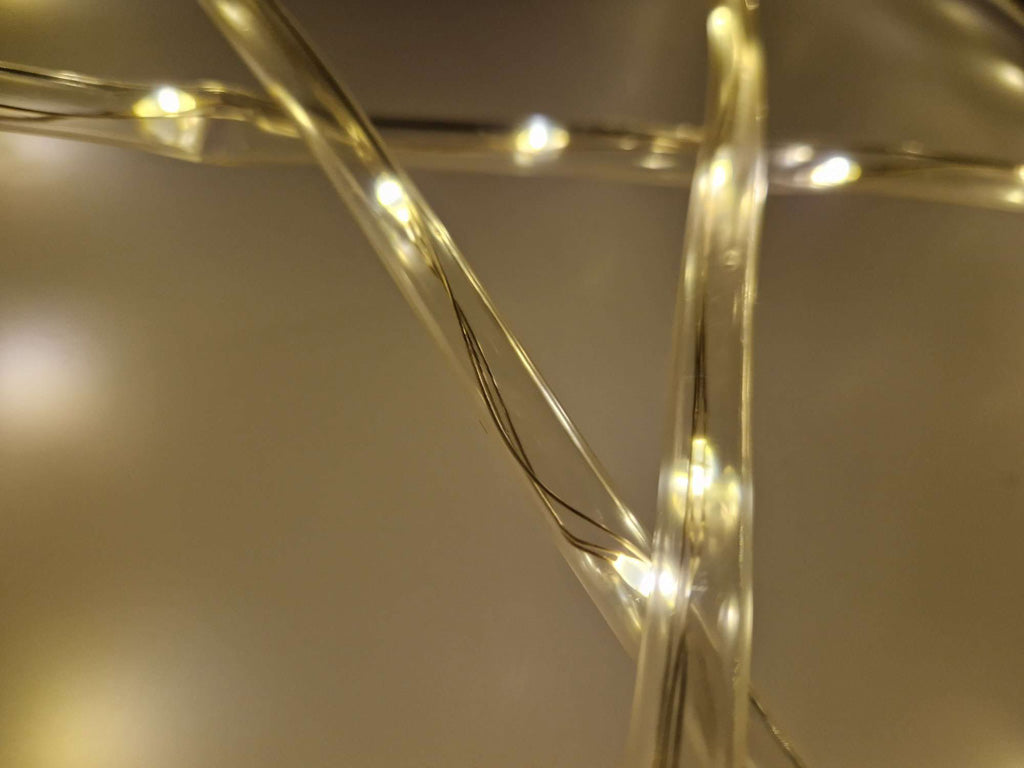 LED girlianda 10m 100LED šiltai balta