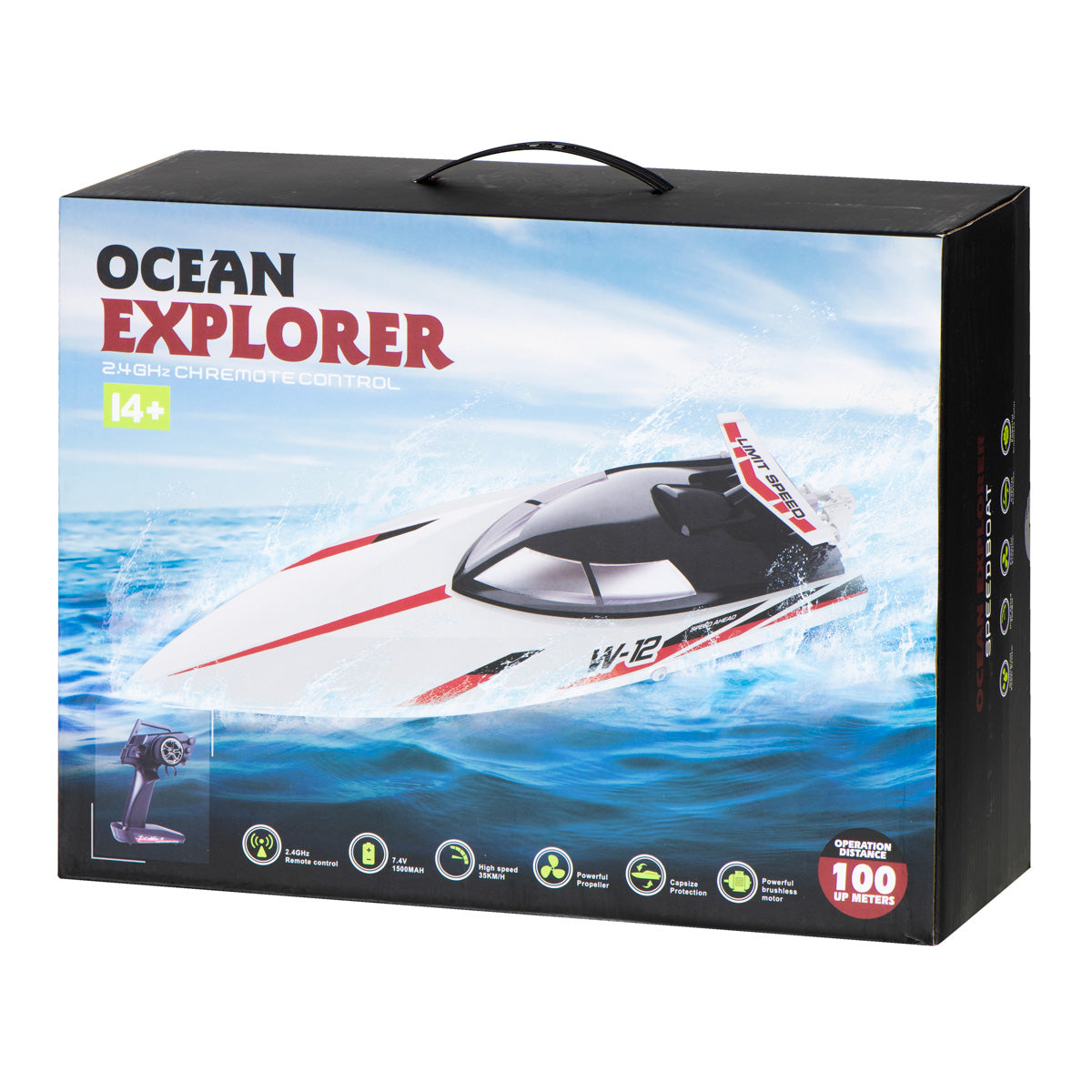WLtoys WL912 nuotoliniu būdu valdomas greičiabėgis laivelis