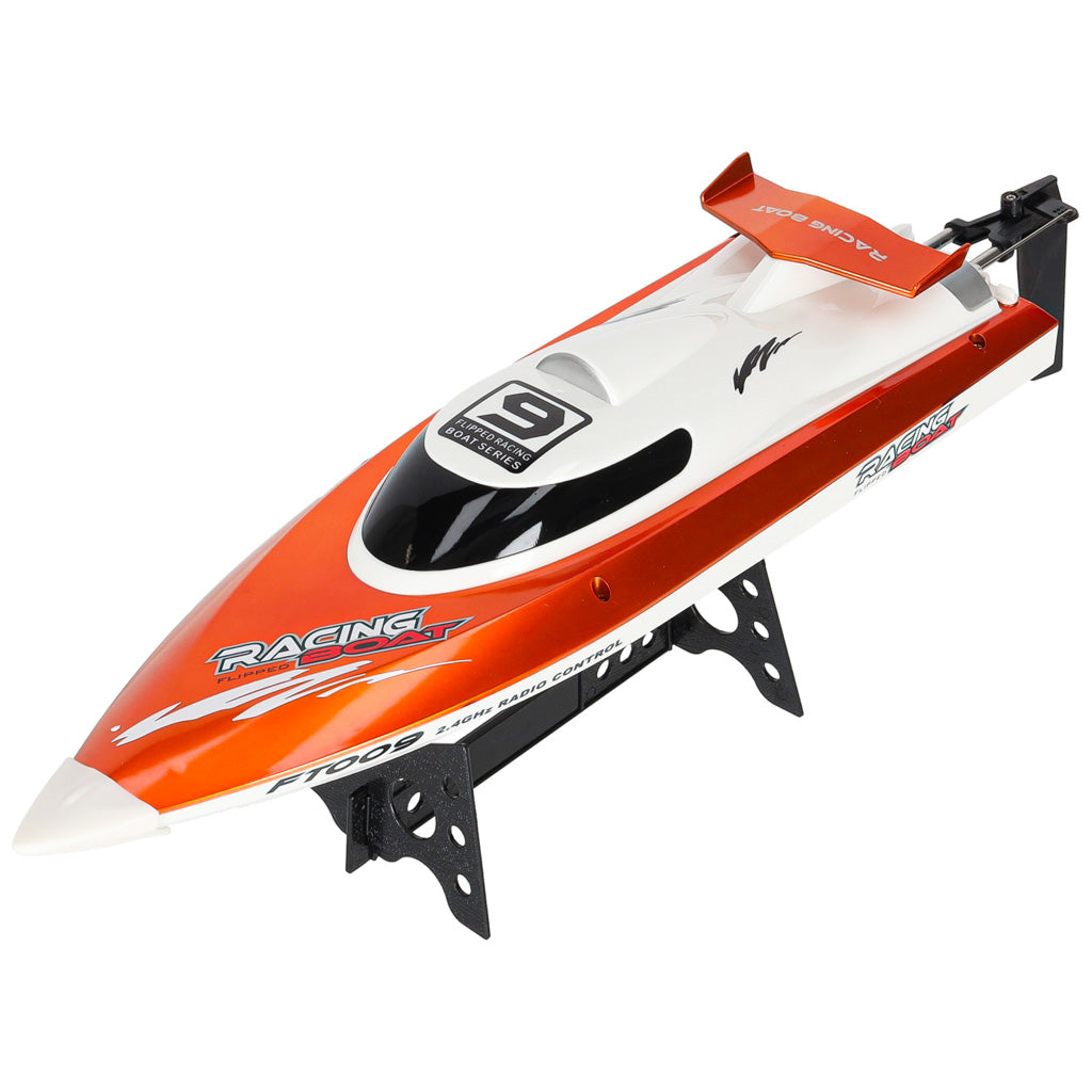 Nuotoliniu būdu valdomas greičiausias laivas FT009 oranžinis RC