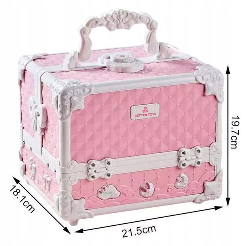 Kosmetikos dėžutė su makiažo priedais, aukštis 19,7 cm – vaizdas 8