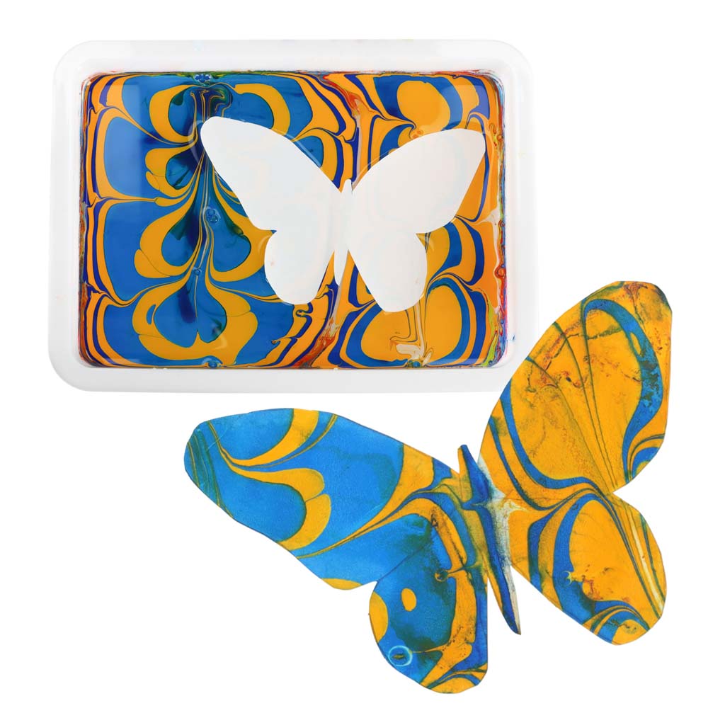 Ebru piešimo ant vandens kūrybinis rinkinys su 12 spalvų