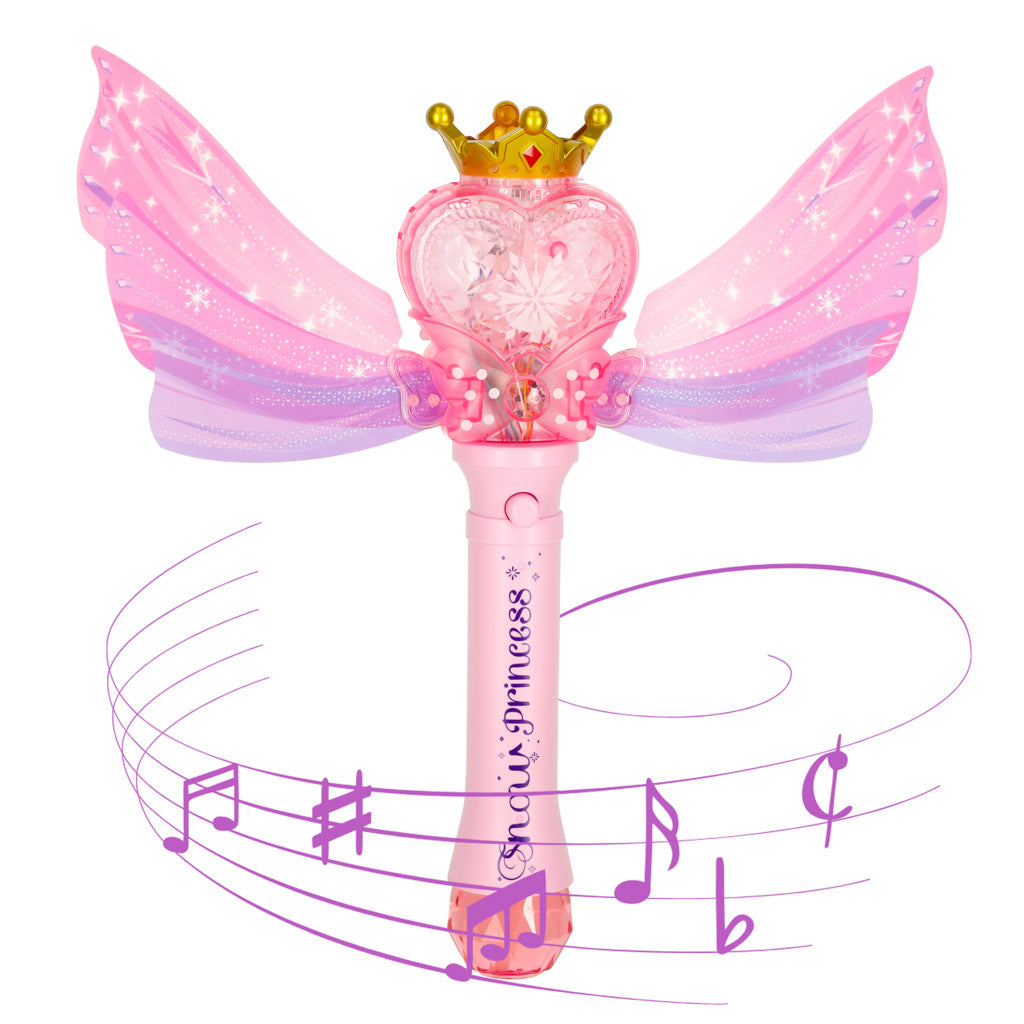 Princesės lazdelės formos automatinė muilo burbulų mašina