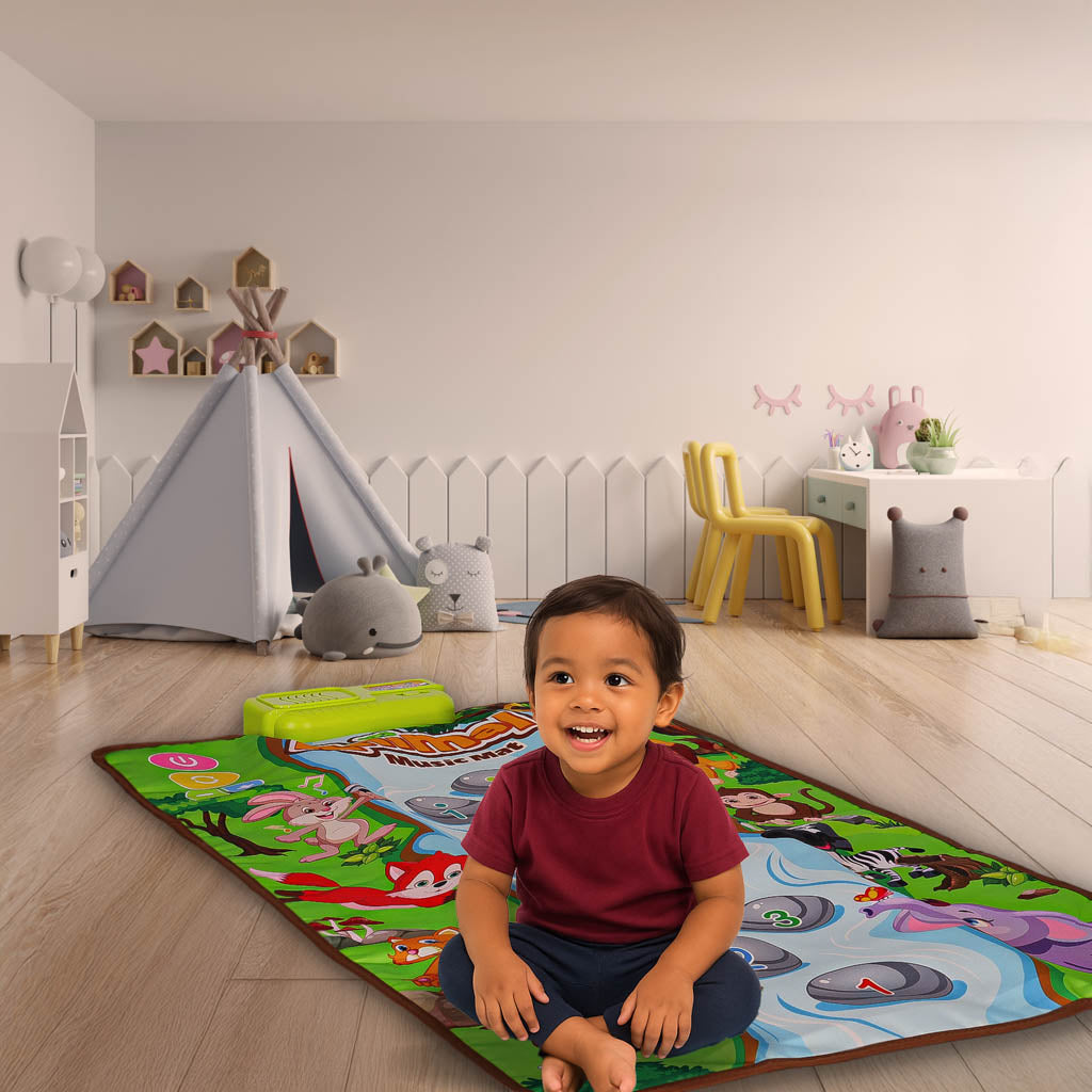 Interaktyvus muzikinis edukacinis kilimėlis vaikams su gyvūnų garsais