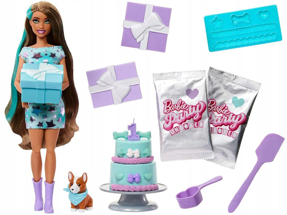 Barbie „Party Unboxed“ lėlė, gamintojas Mattel – vaizdas 8