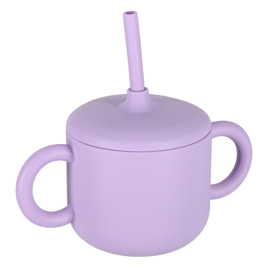 Silikoninių indų rinkinys vaikams, 8 dalių, violetinis