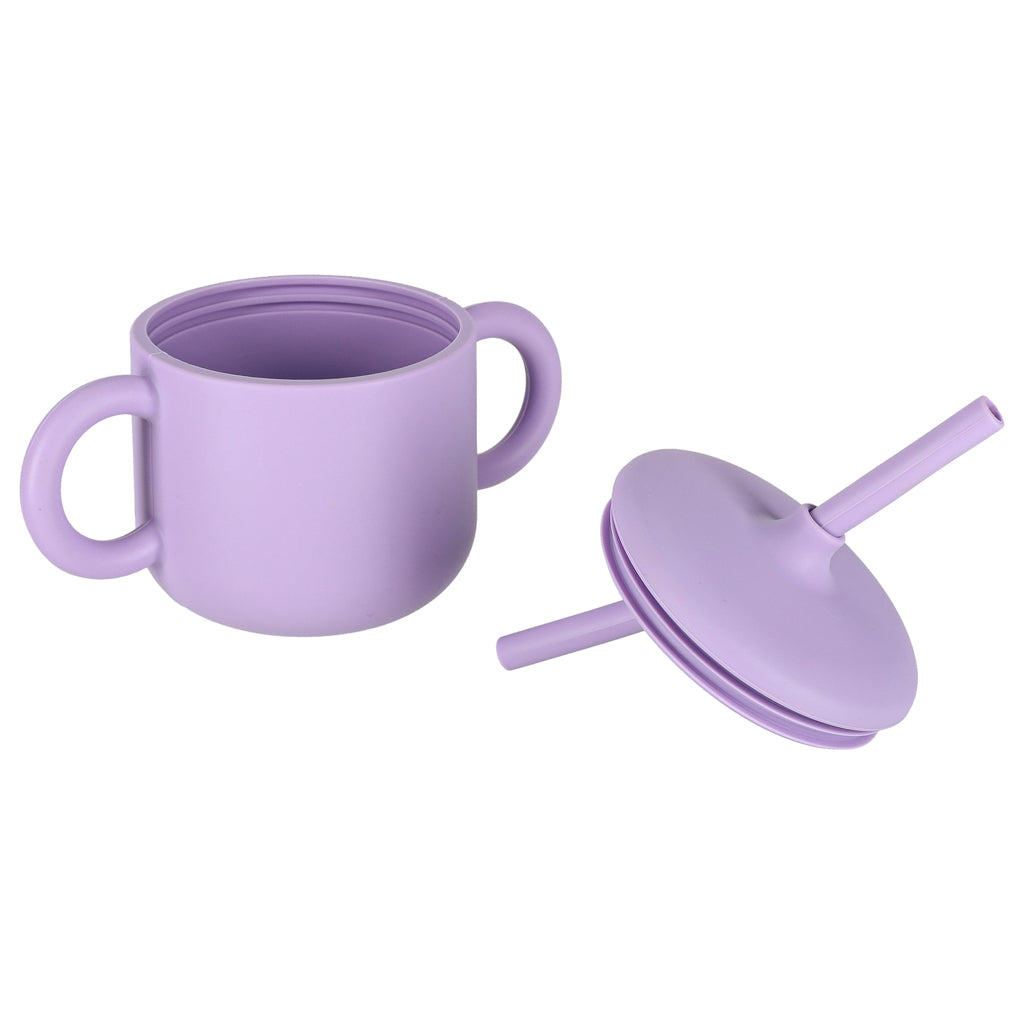 Silikoninių indų rinkinys vaikams, 8 dalių, violetinis