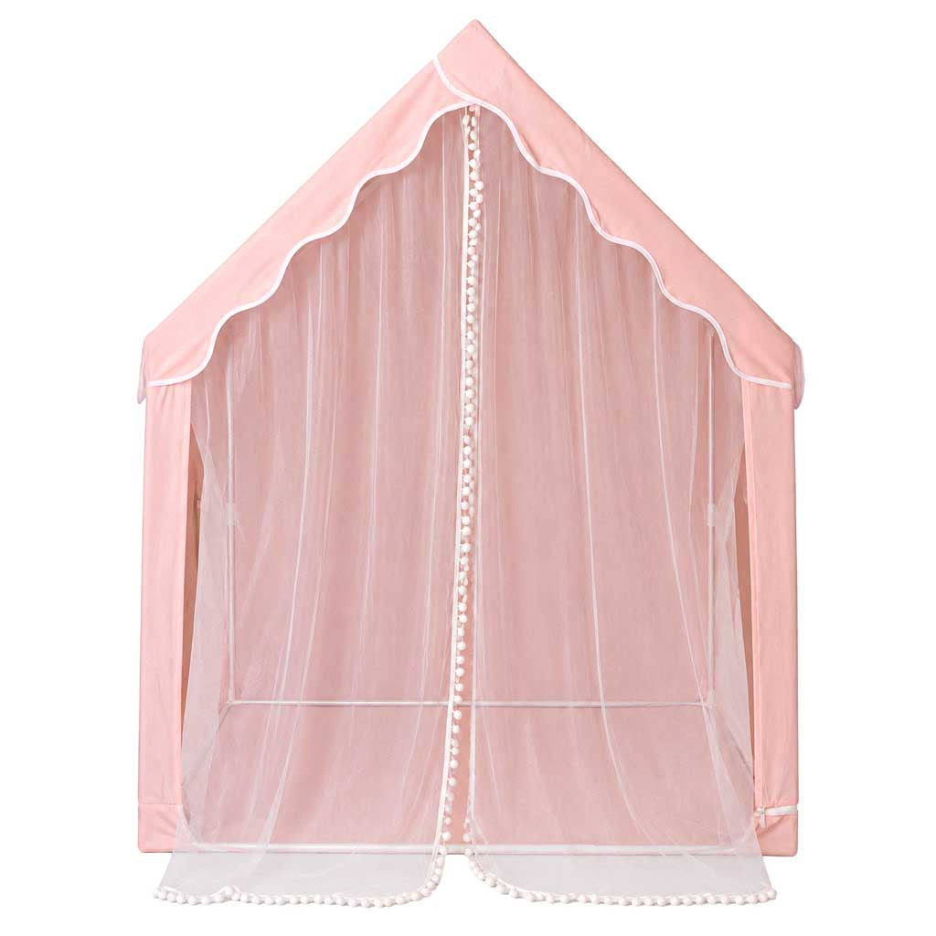 Vaikiška palapinė namelis kambariui, sulankstoma, rožinė su langeliais