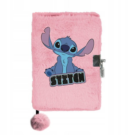 Pliušinis dienoraštis su spyna "Stitch"