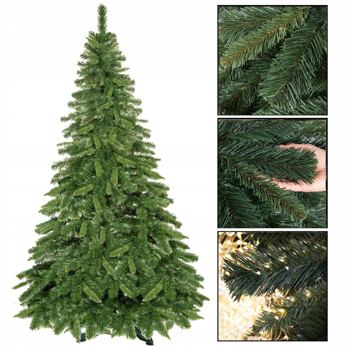 Dirbtinė eglutė Žalioji juodoji pušis DELUXE 180 cm, tanki, su stoveliu, PREMIUM – vaizdas 6