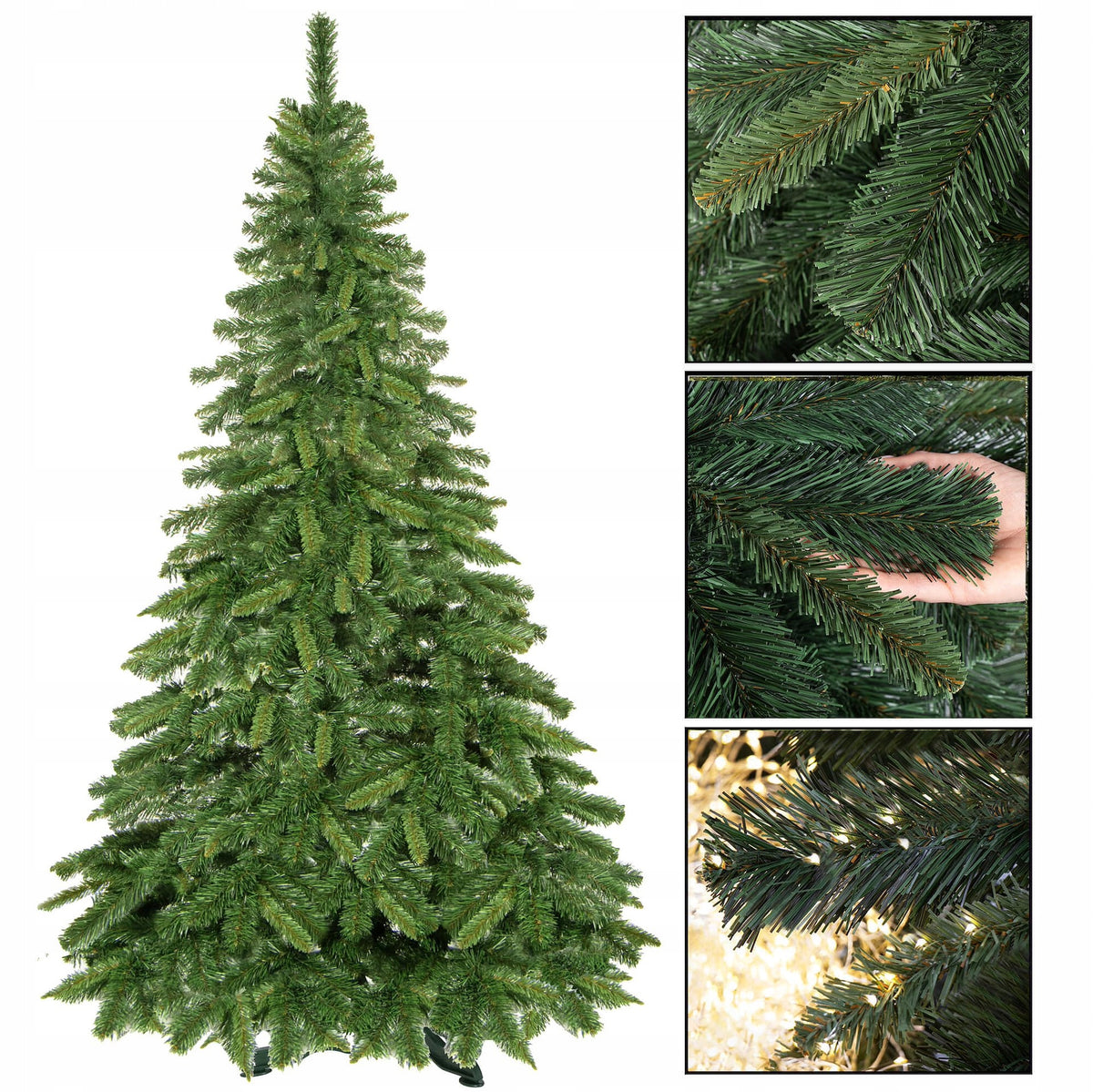 Dirbtinė eglutė Žalioji juodoji pušis DELUXE 180 cm, tanki, su stoveliu, PREMIUM – vaizdas 6