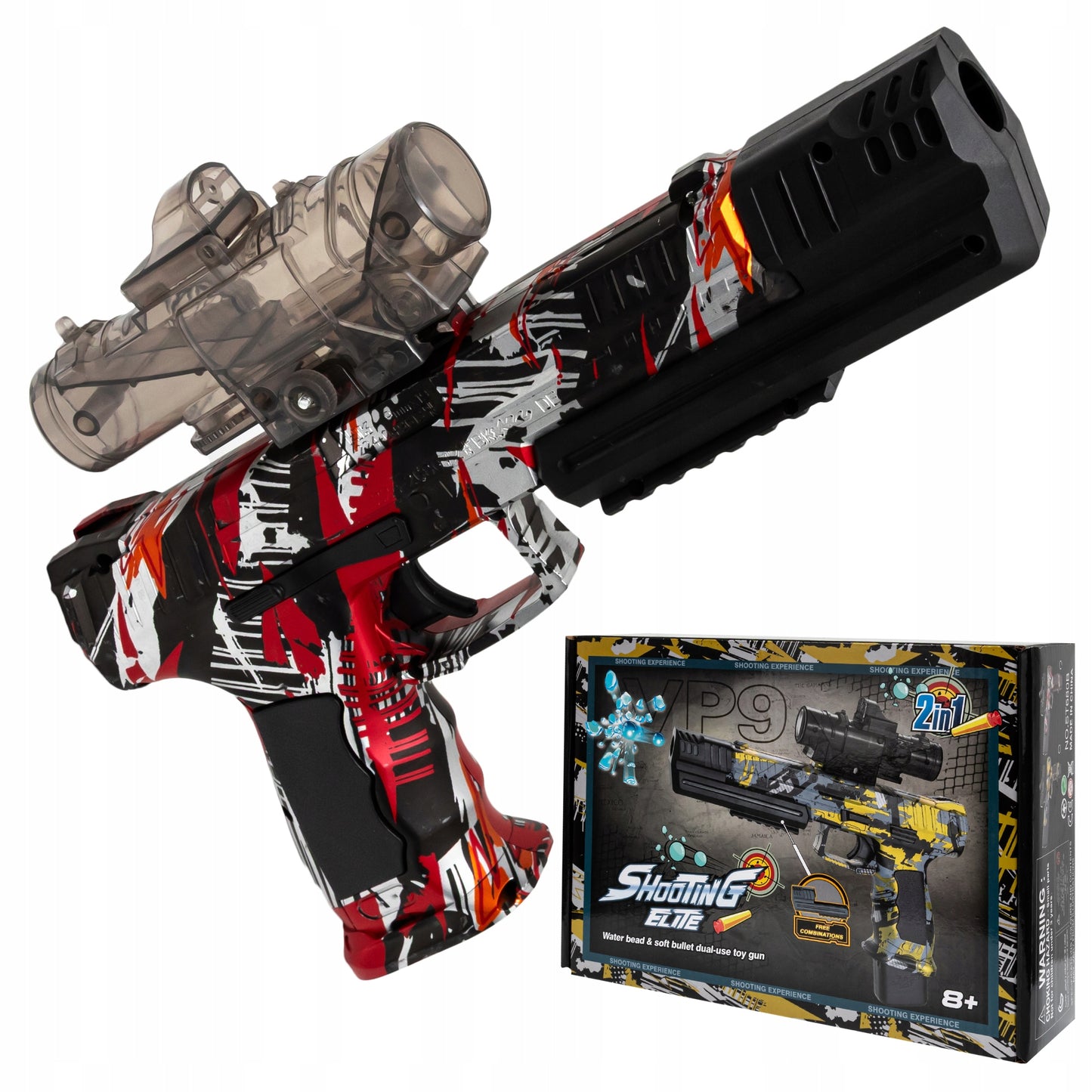 Automatinis pistoletas su gelinėmis kulkomis - vaizdas 2