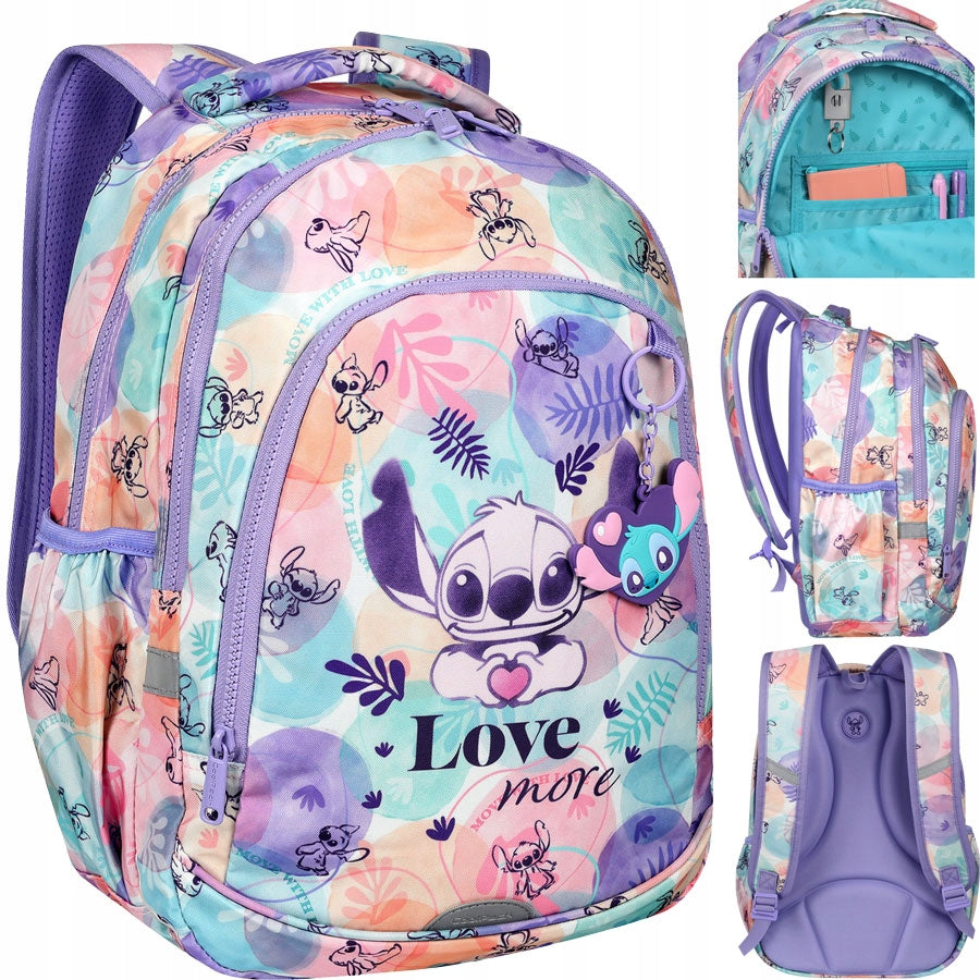 Mokyklinė kuprinė Lilo & STITCH, pastelinės spalvos – pagrindinis vaizdas