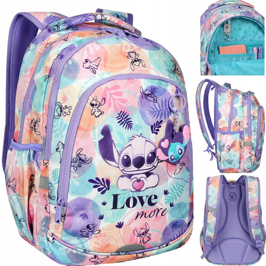 Mokyklinė kuprinė Lilo & STITCH, pastelinės spalvos