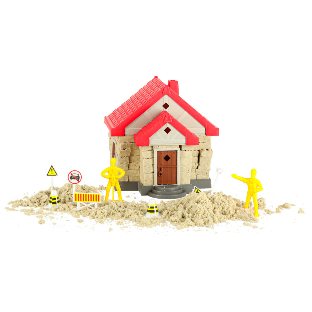 Kūrybinis rinkinys su magišku smėliu, namelio statybos elementais ir figūrėlėmis, 750 g