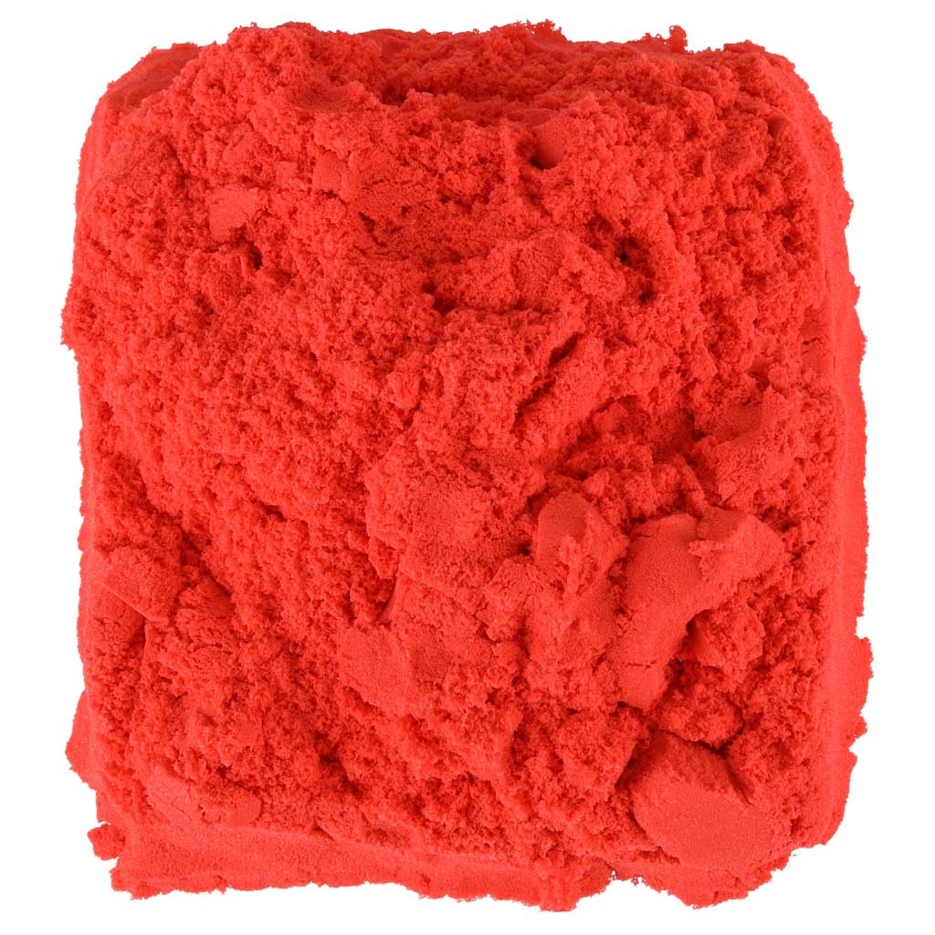 Kinetinis smėlis 1 kg maišelyje raudonas – vaizdas 2