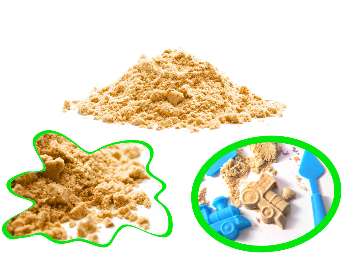 Kinetinis smėlis 1 kg maišelyje, natūralus smėlio spalvos - vaizdas 2
