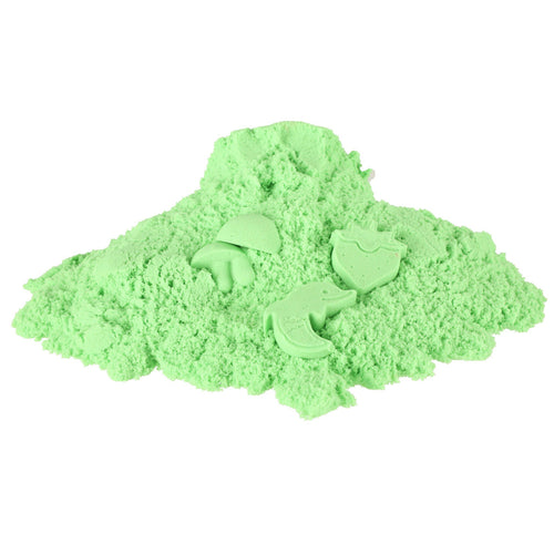 Kinetinis smėlis 1 kg maišelyje, žalias – vaizdas 2