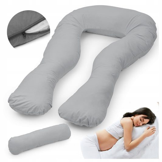 Rogal pilka nėštumo pagalvė moterims (U formos) – pagrindinis vaizdas