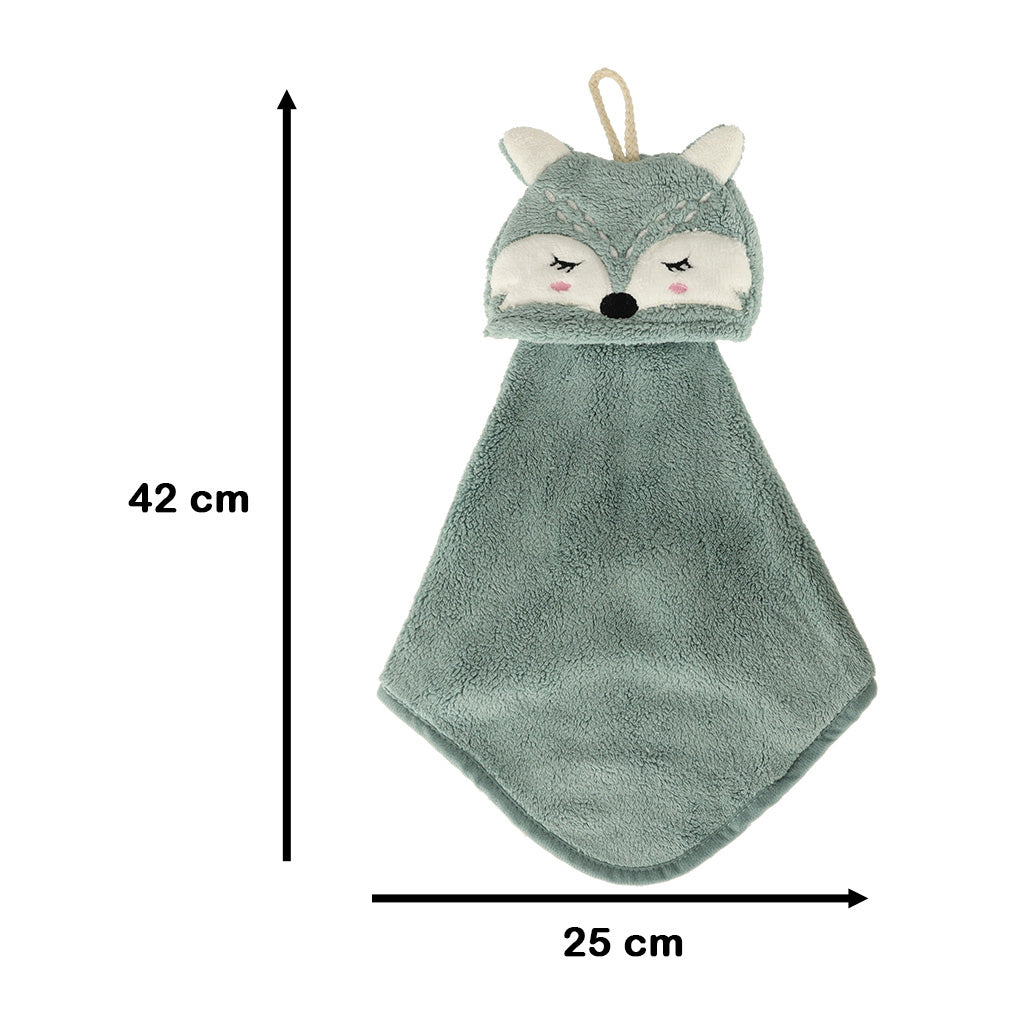 Rankšluostėlis vaikams į darželį 42x25 cm, mėlynas lapiukas