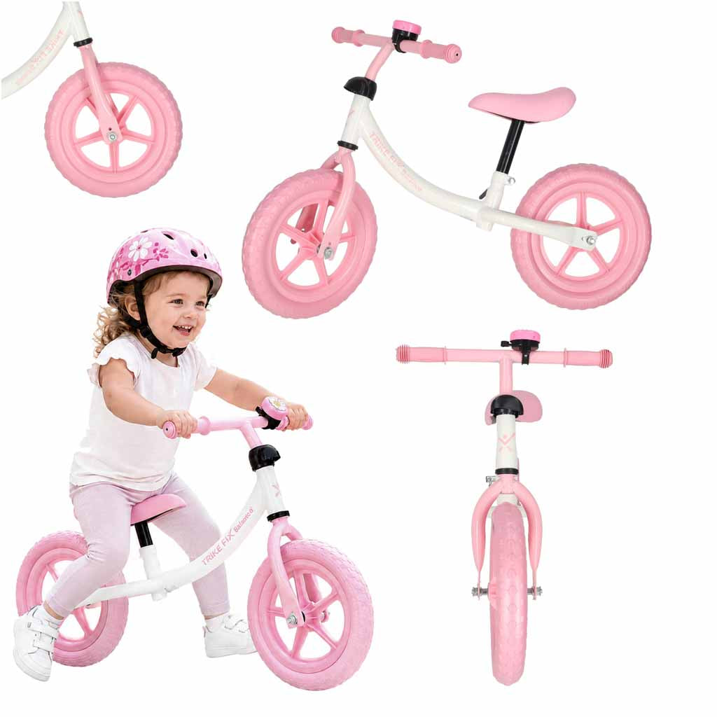 Balansinis dviratukis Trike Fix Balance su skambučiu, rožinis, nuo 2 m.