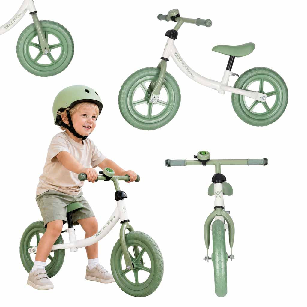 Balansinis dviratukis Trike Fix Balance su skambučiu, žalias, nuo 2 m.