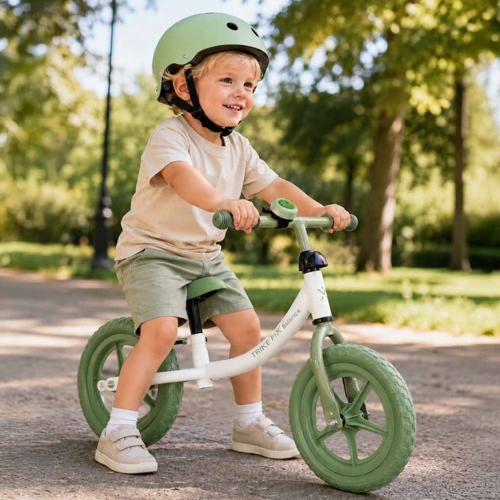 Balansinis dviratukis Trike Fix Balance su skambučiu, žalias, nuo 2 m.