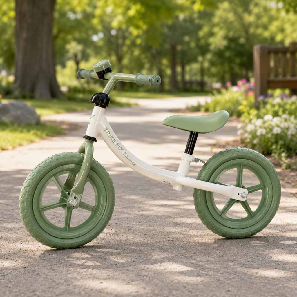 Balansinis dviratukis Trike Fix Balance su skambučiu, žalias, nuo 2 m.