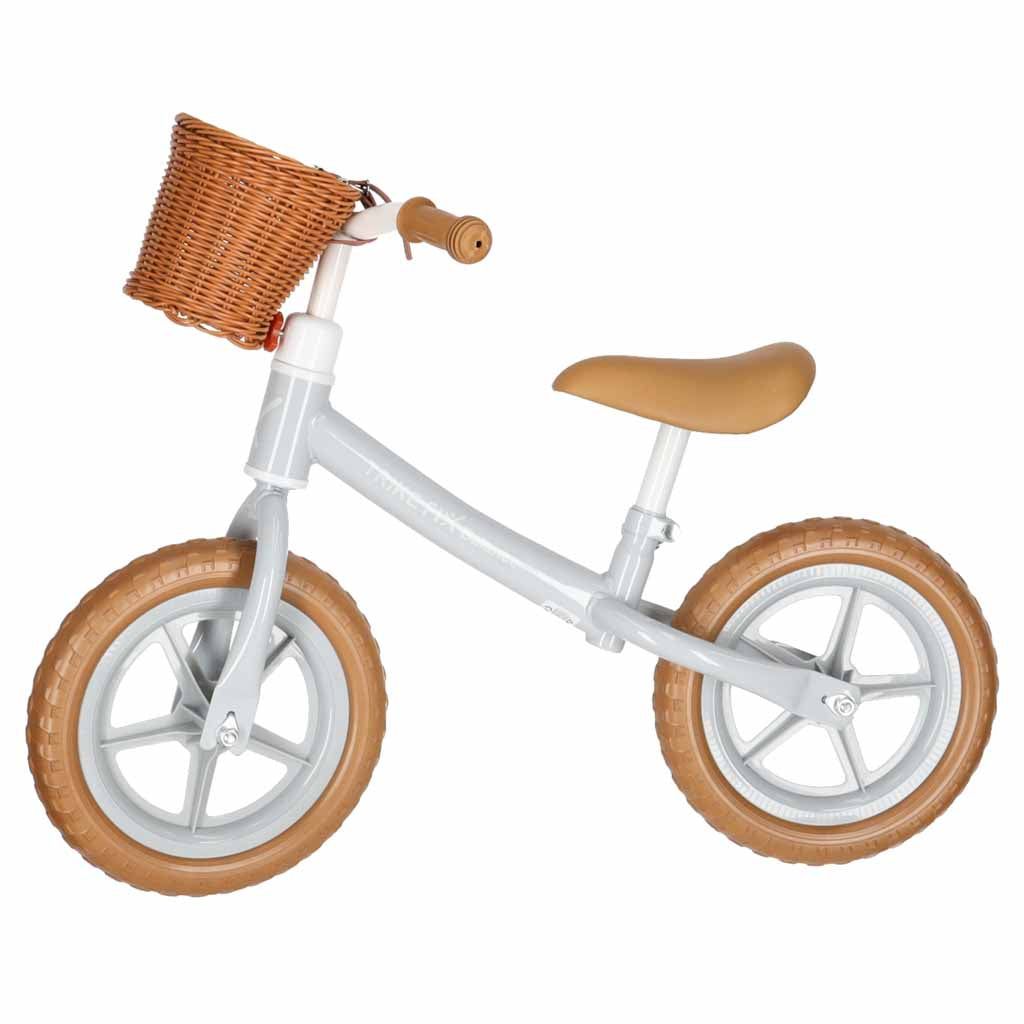 Balansinis dviratukis Trike Fix Balance su krepšeliu, rudas, nuo 2 m.