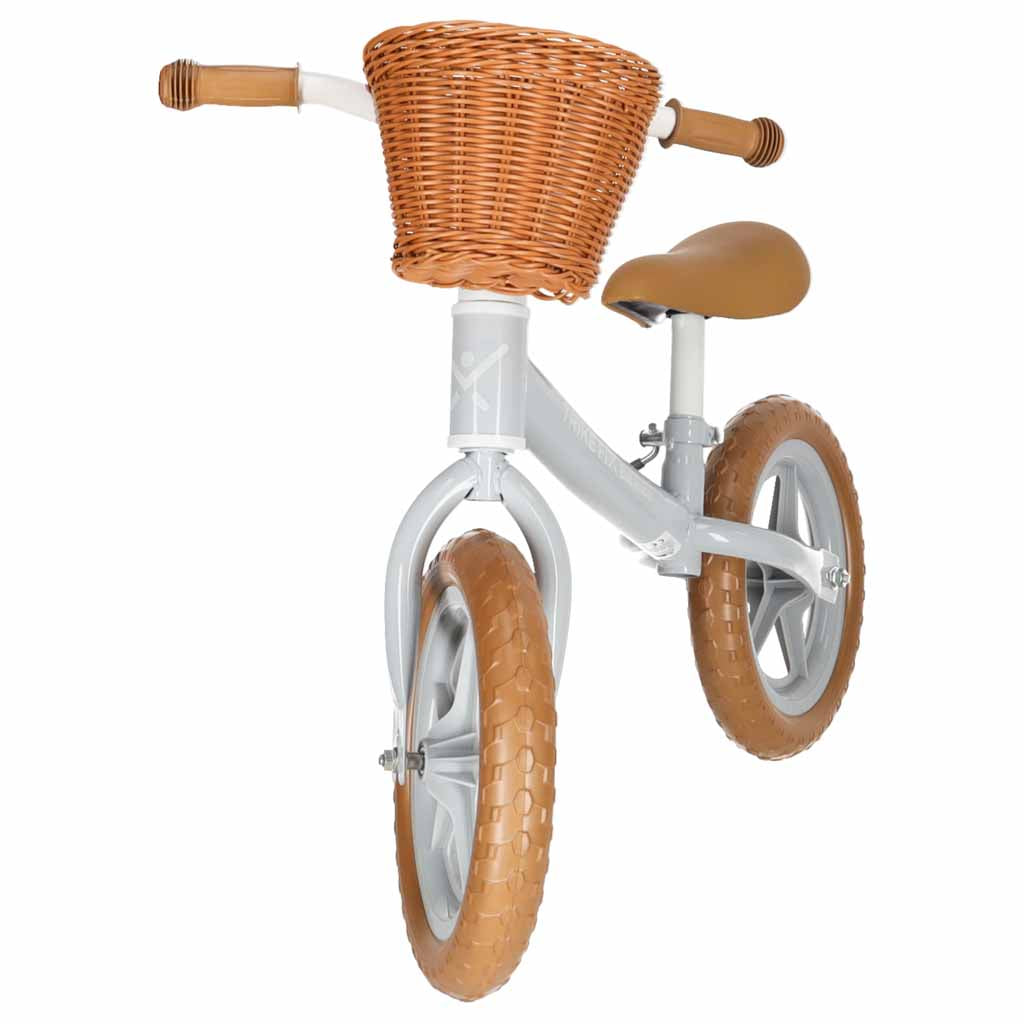 Balansinis dviratukis Trike Fix Balance su krepšeliu, rudas, nuo 2 m.