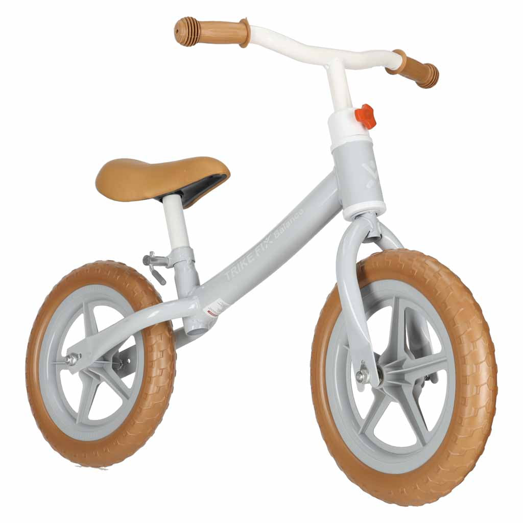 Balansinis dviratukis Trike Fix Balance su krepšeliu, rudas, nuo 2 m.