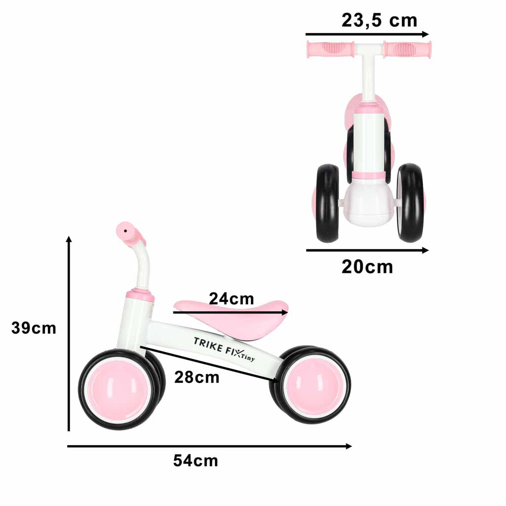 Balansinis dviratukas Trike Fix Tiny V2, rožinis, nuo 18 mėnesių