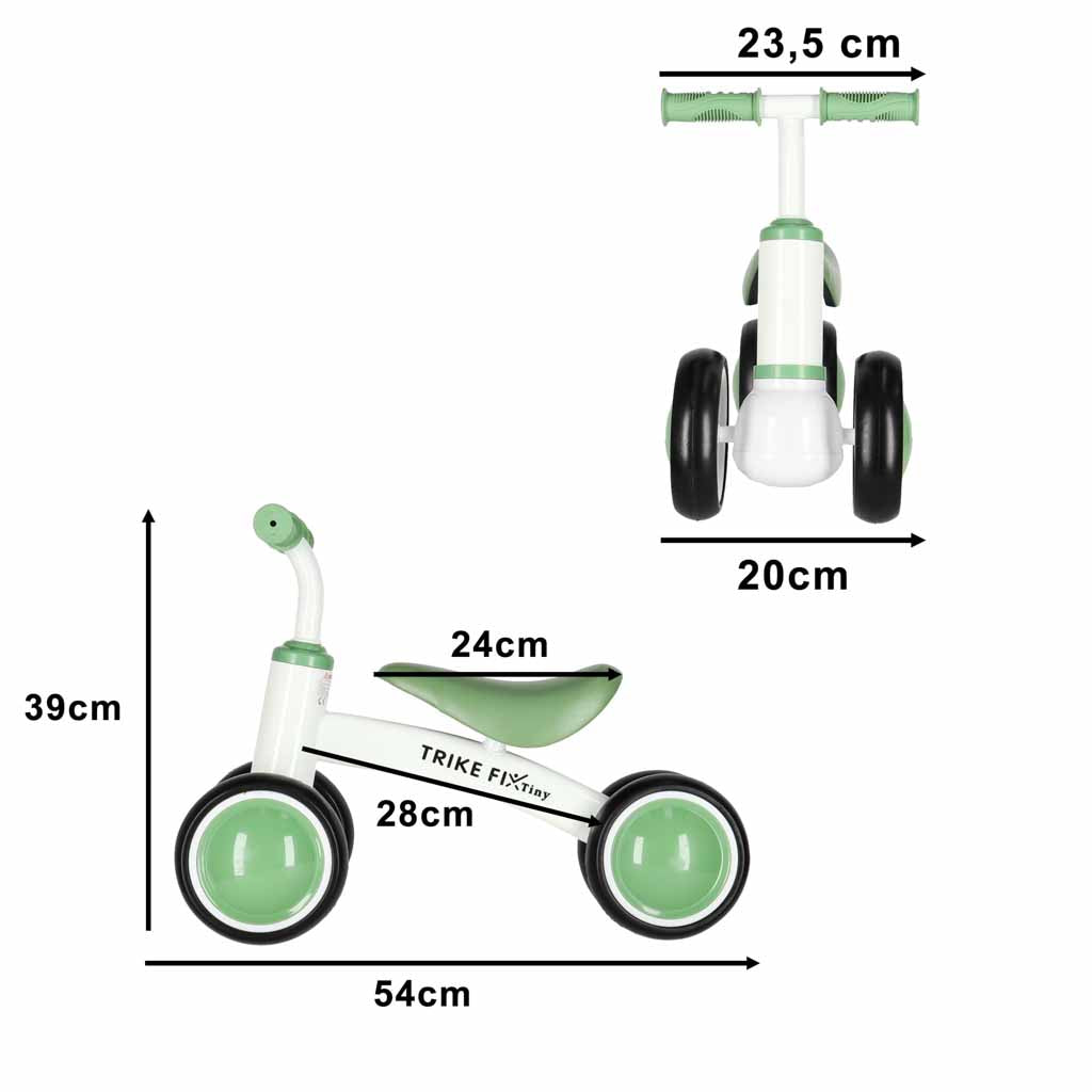 Balansinis dviratukas Trike Fix Tiny V2, žalias, nuo 18 mėnesių