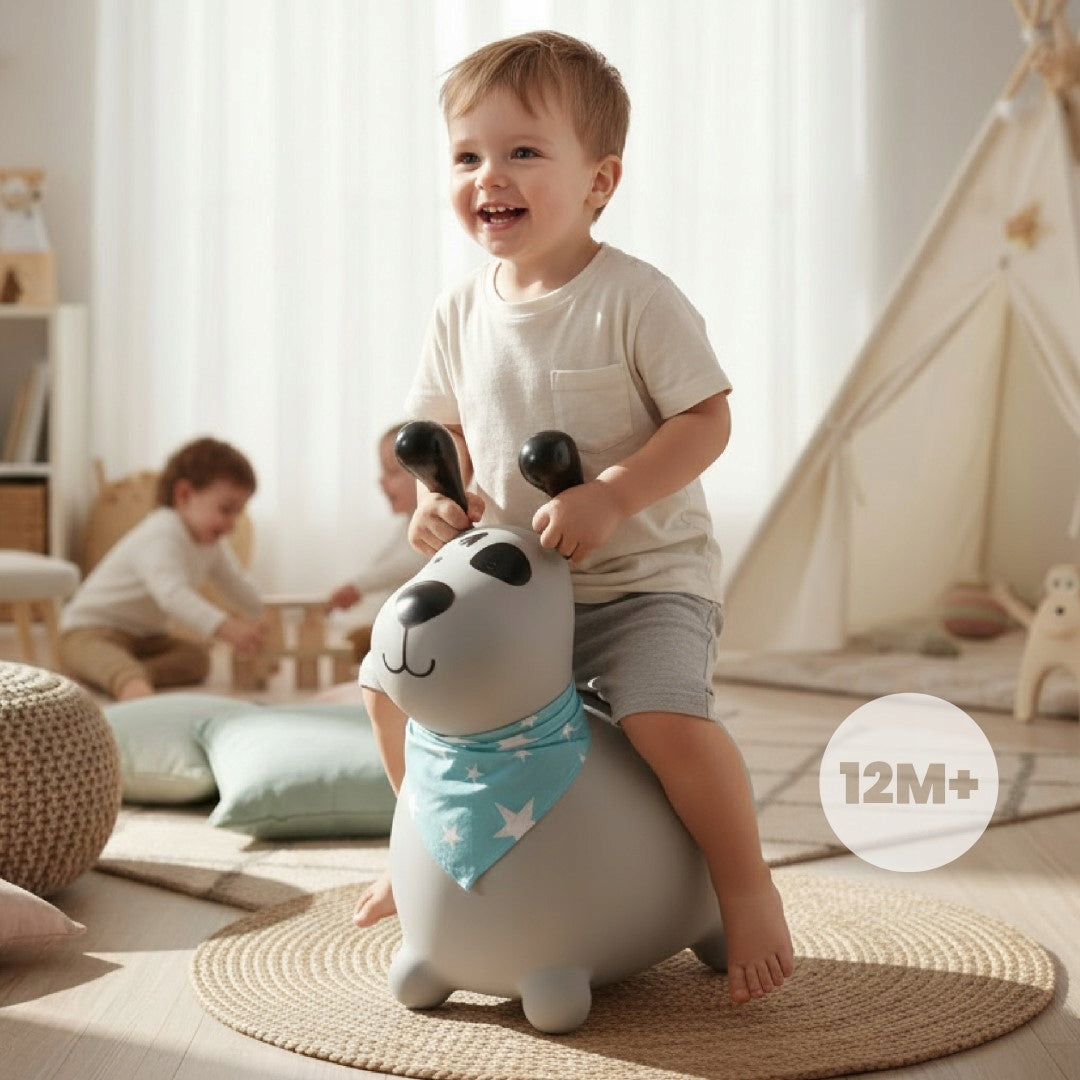 Guminis šokliukas vaikams nuo metų, pilkas – vaizdas 3