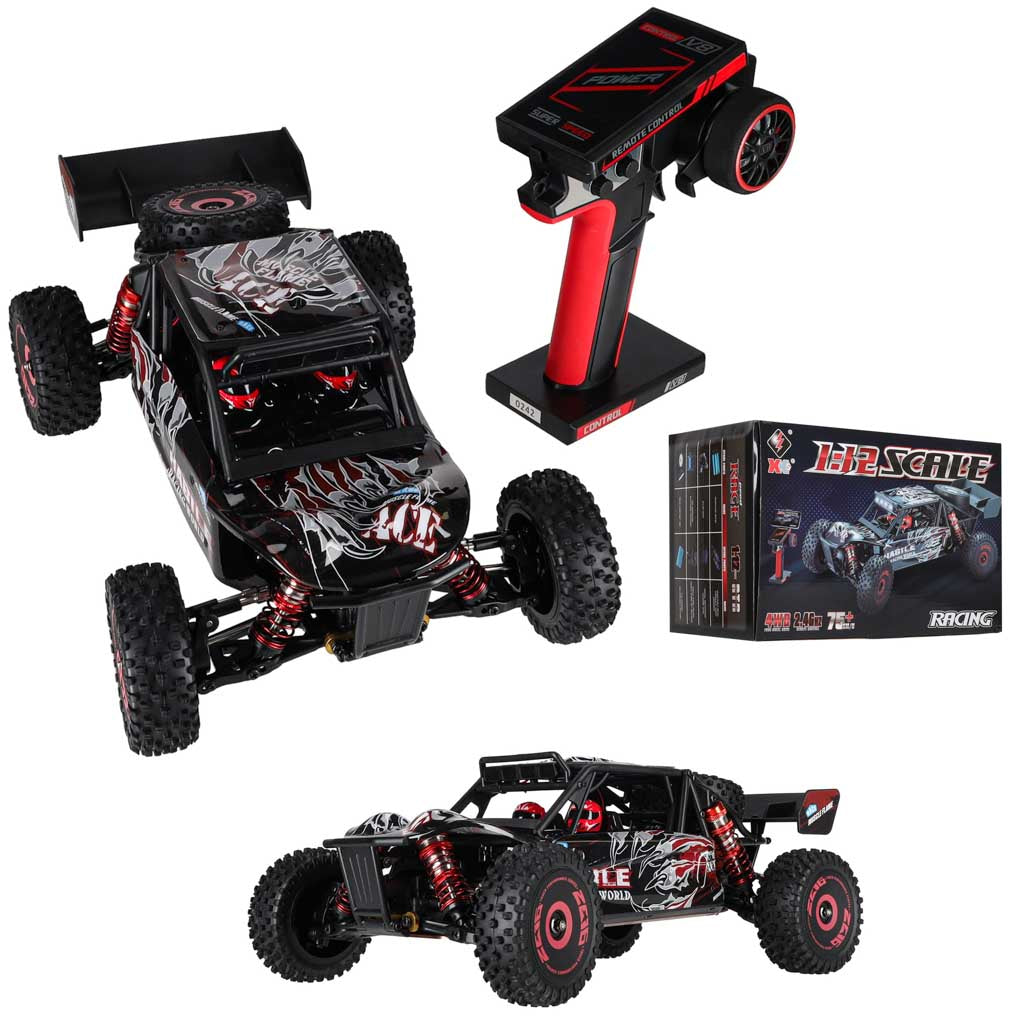 Radijo bangomis valdomas visureigis WLToys 124016, 1:12, 75 km/h, be šepetėlių
