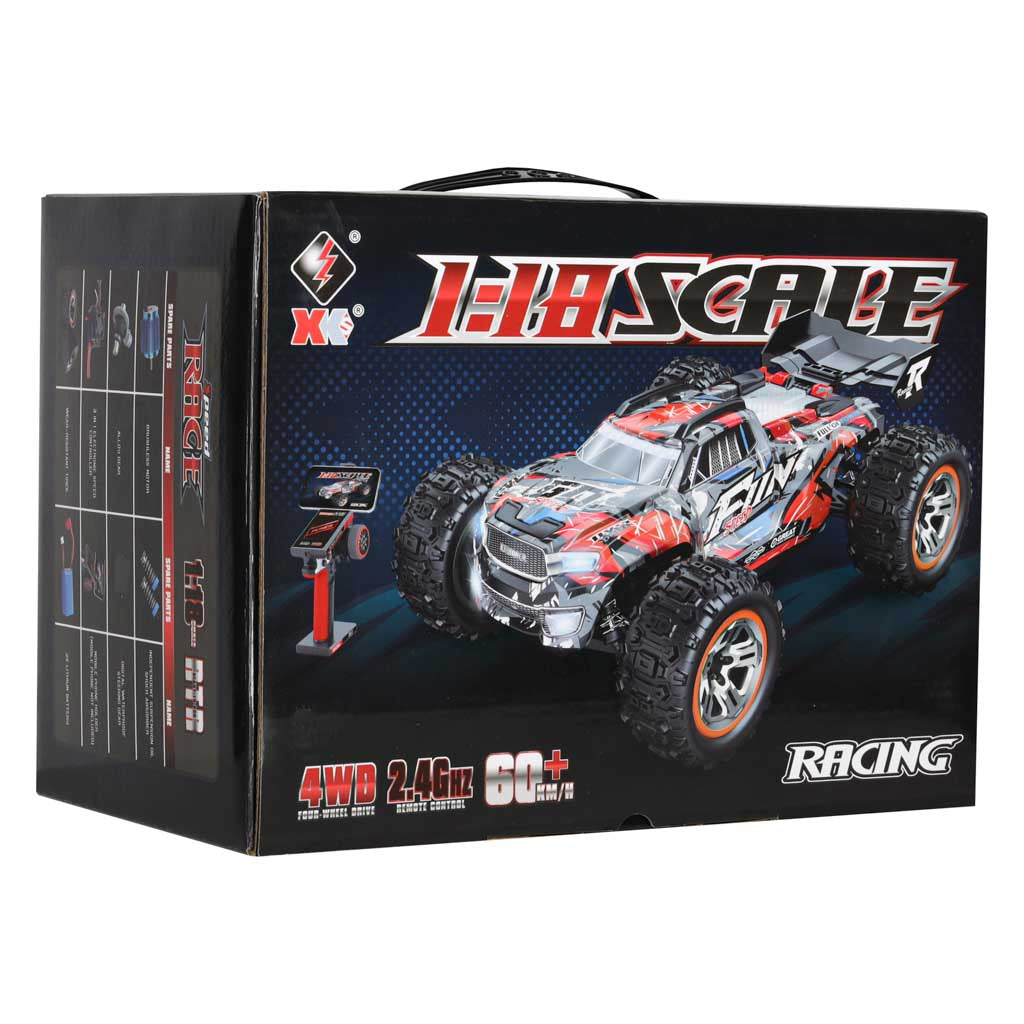 Radijo bangomis valdomas automobilis WLToys 184008, 1:18, 60 km/h, 4x4, LED