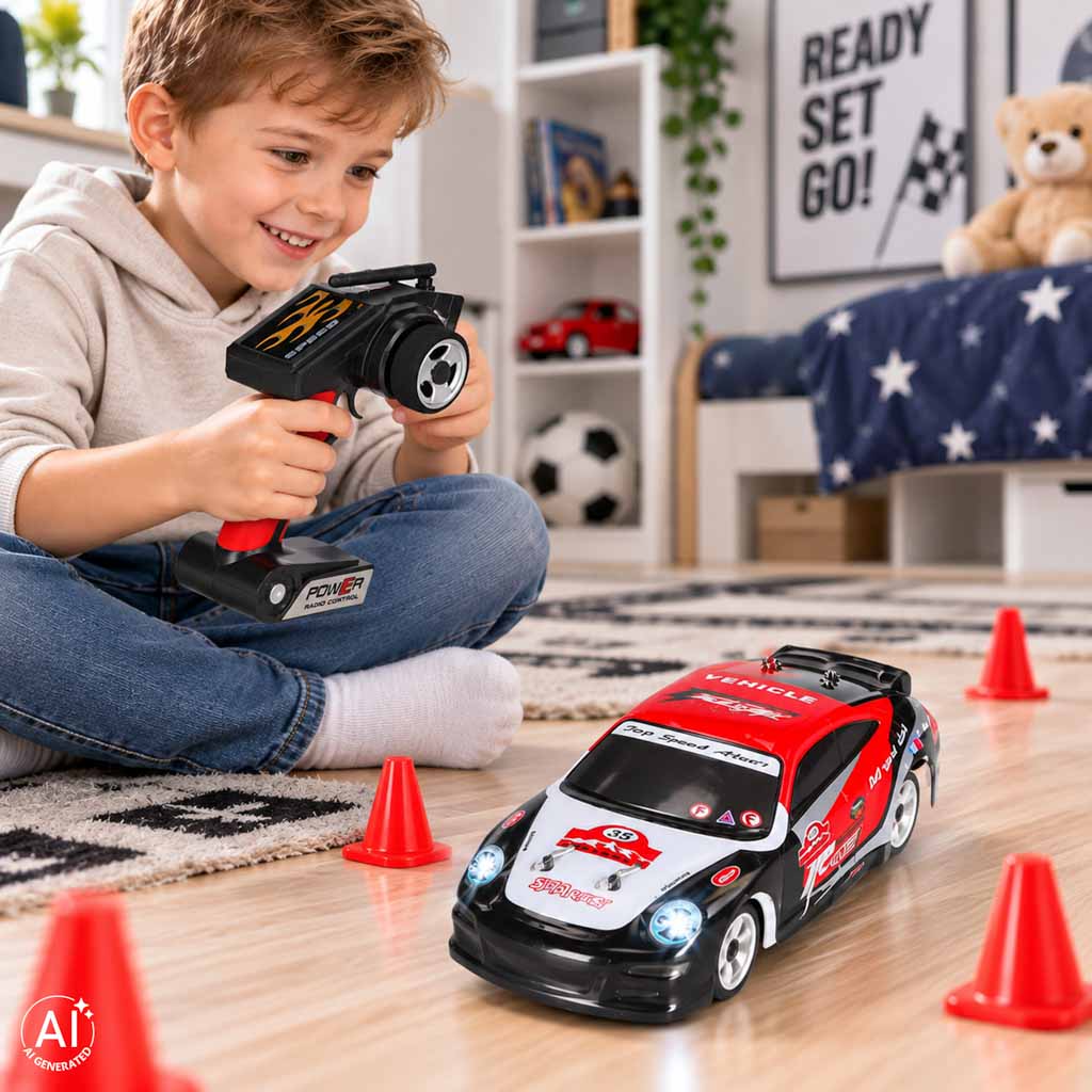 Radijo bangomis valdomas drifto automobilis WLToys K969, 1:28, 4x4, 30 km/h