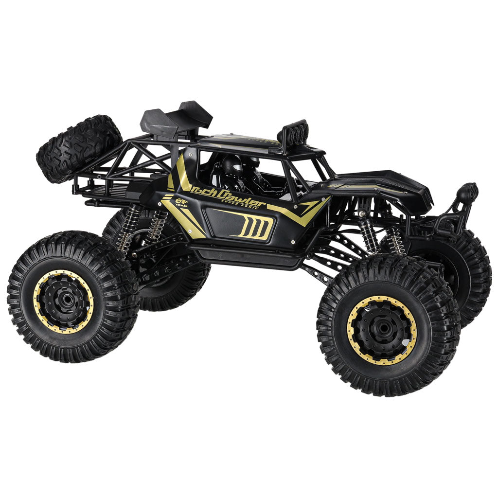 Radijo bangomis valdomas automobilis 2,4 GHz 1:8, 51 cm, metalinis, juodas