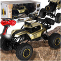 Radio bangomis valdomas automobilis 2,4 GHz, 1:8, 51 cm, metalinis, auksinis