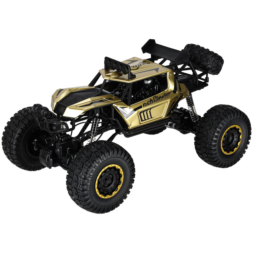 Radio bangomis valdomas automobilis 2,4 GHz, 1:8, 51 cm, metalinis, auksinis
