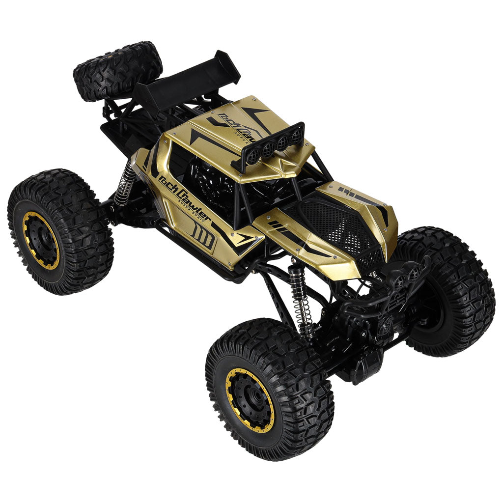 Radio bangomis valdomas automobilis 2,4 GHz, 1:8, 51 cm, metalinis, auksinis