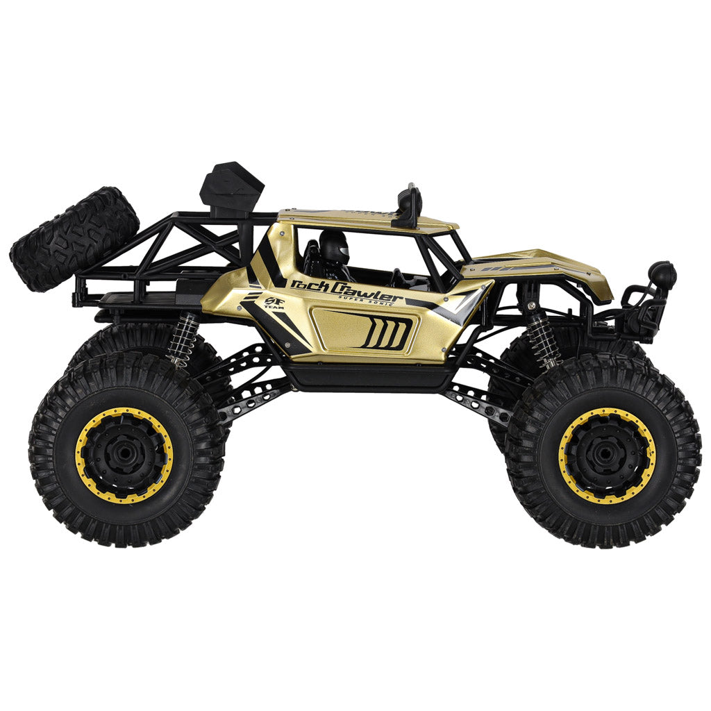 Radio bangomis valdomas automobilis 2,4 GHz, 1:8, 51 cm, metalinis, auksinis