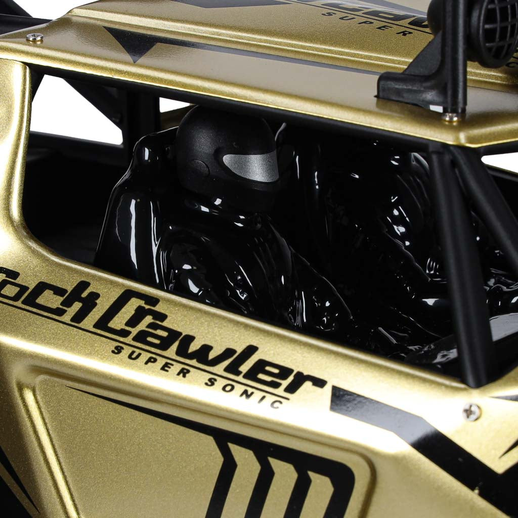 Radio bangomis valdomas automobilis 2,4 GHz, 1:8, 51 cm, metalinis, auksinis
